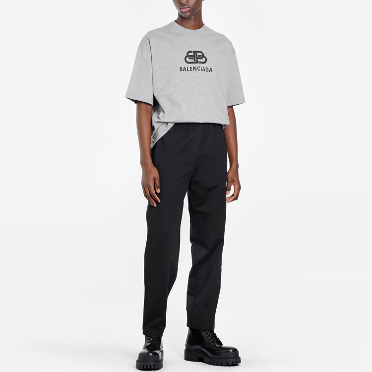 Balenciaga Interlocked BB Regular Fit T-shirt 'Grey' 578139TGV751300