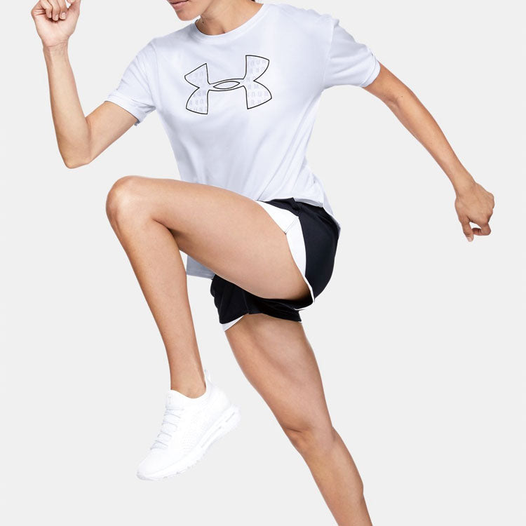 (WMNS) Under Armour Performance Training Sports Short Sleeve White 1351976-100