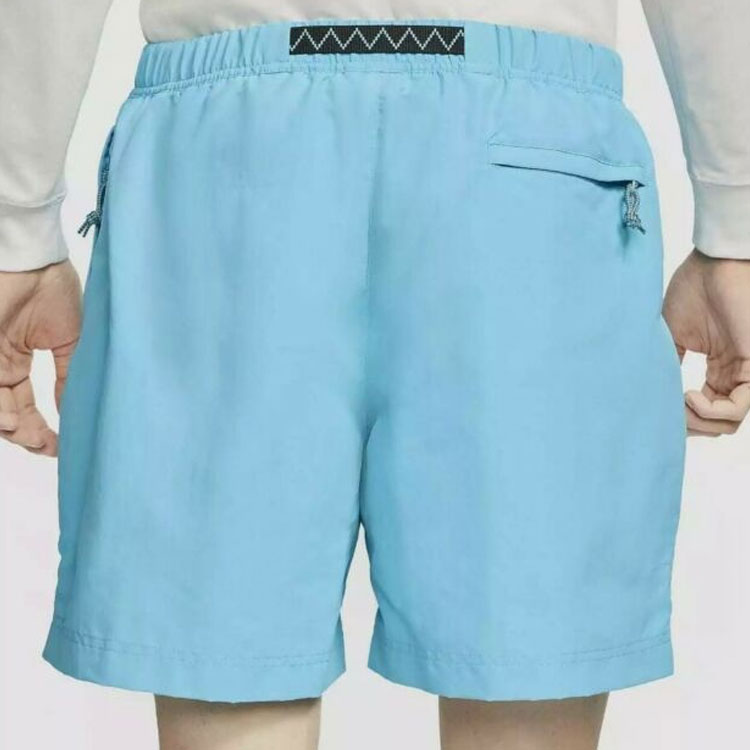 Men's Nike Solid Color Belt Detail Straight Shorts Blue CU8891-450