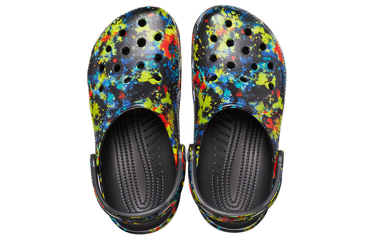 Crocs Classic Tie Dye Pattern Crocs Beach Unisex Denim Blue Sandals 205453-4SW