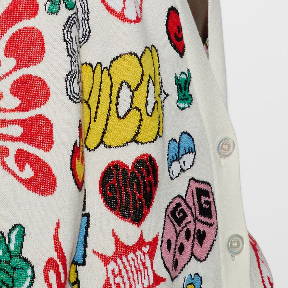 (WMNS) Gucci Cotton Wool Jacquard Cardigan 'Multicolor' 782217-XKDZ3-9275