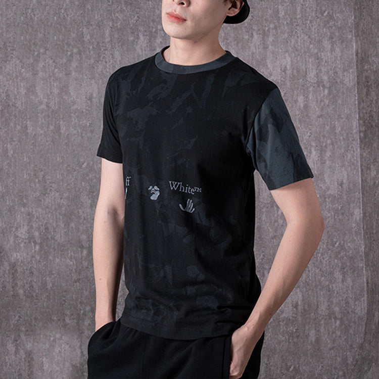 Off-White Tie Dye T-Shirt 'Black/Grey' OMAA038R21JER0141009