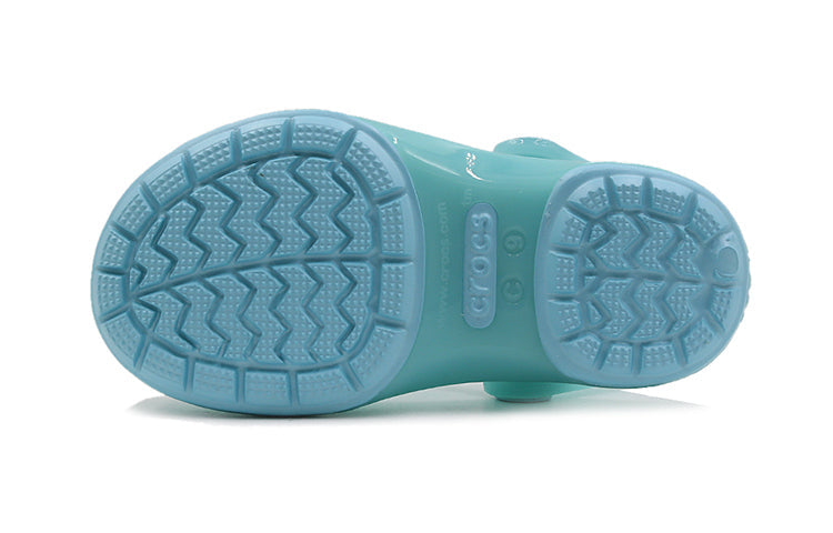 (PS) Crocs Small Crocs Outdoor Flat Heel Sports ice blue Sandals 205534-4O9