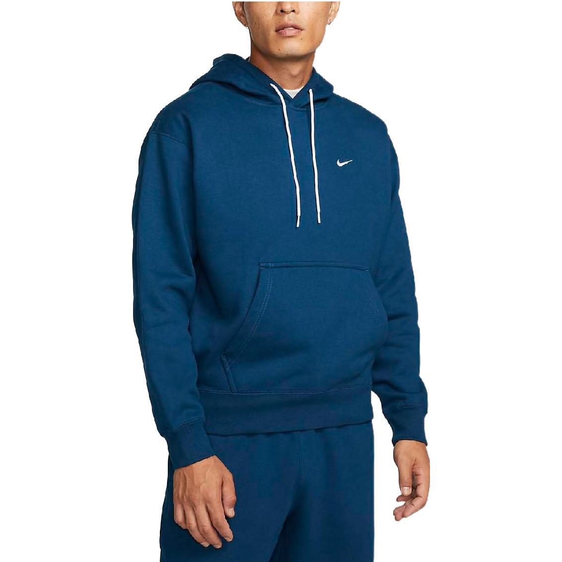 Nike solo swoosh fleece hoodie 'Blue' DA0316-460