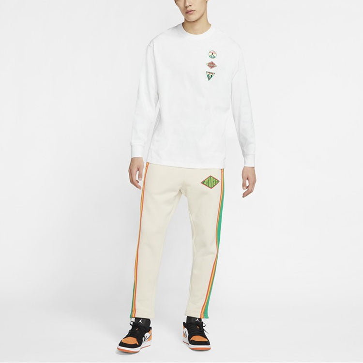 Air Jordan Sport Dna Logo Casual Sports Round Neck Pullover White CT3668-100