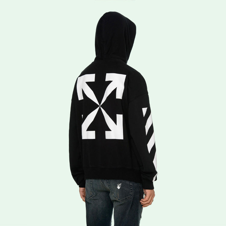 Off-White Blue Monalisa Over Hood 'Black' OMBB037R21FLE0011001