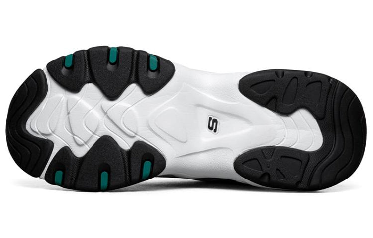 Skechers D'lites 3.0 Running Shoes White/Black/Green 888004-WGRN