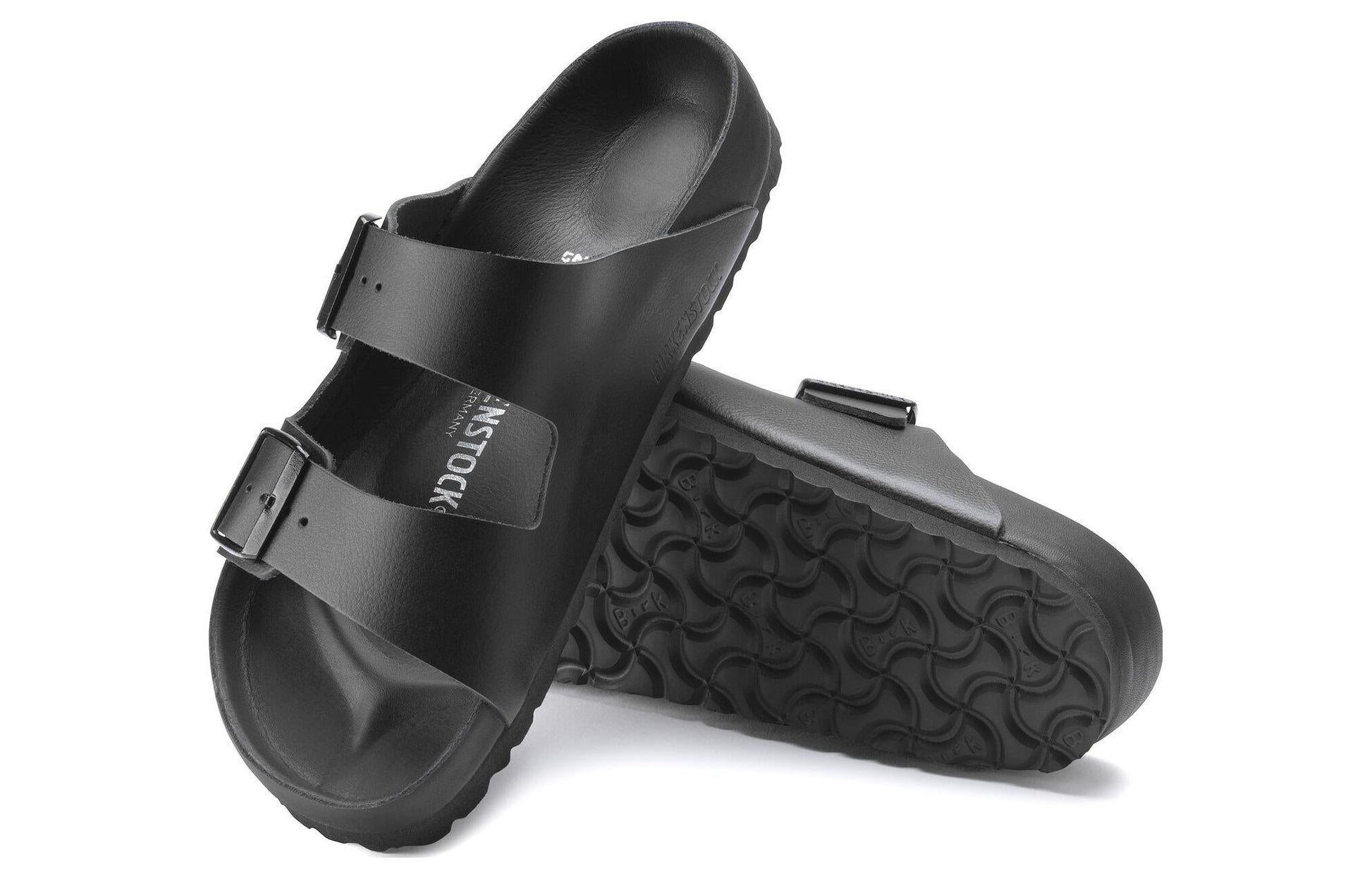 Birkenstock Arizona Natural Leather Sandals 'Black' 1022438