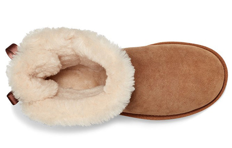 (WMNS) UGG Mini Bailey Brooch Fleece Lined Brown 1119512-CHE