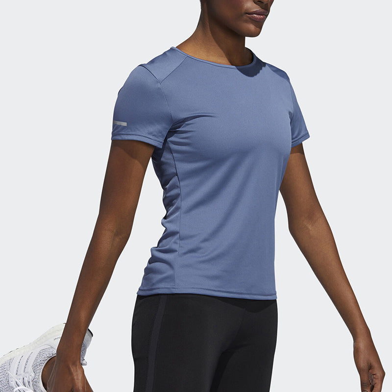 (WMNS) adidas Casual Breathable Gym Sports Short Sleeve Blue EI6501