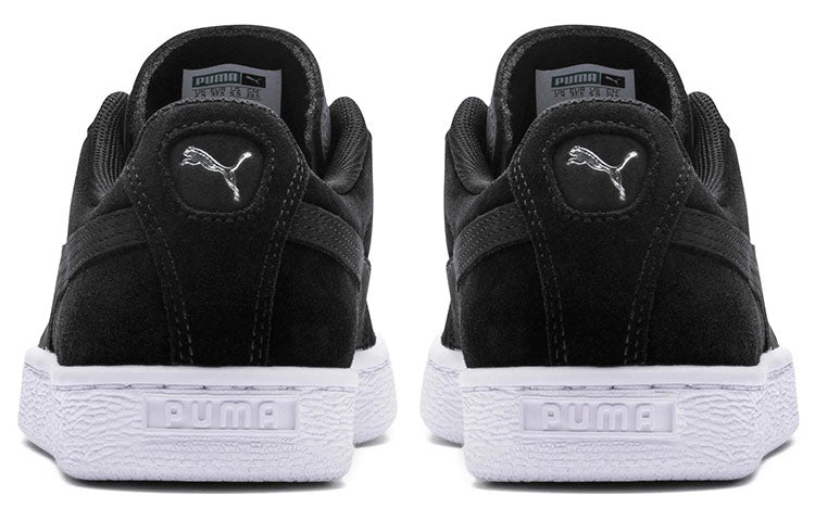 (WMNS) PUMA Suede Shimmer Black/Grey Low Board Shoes 369597-02