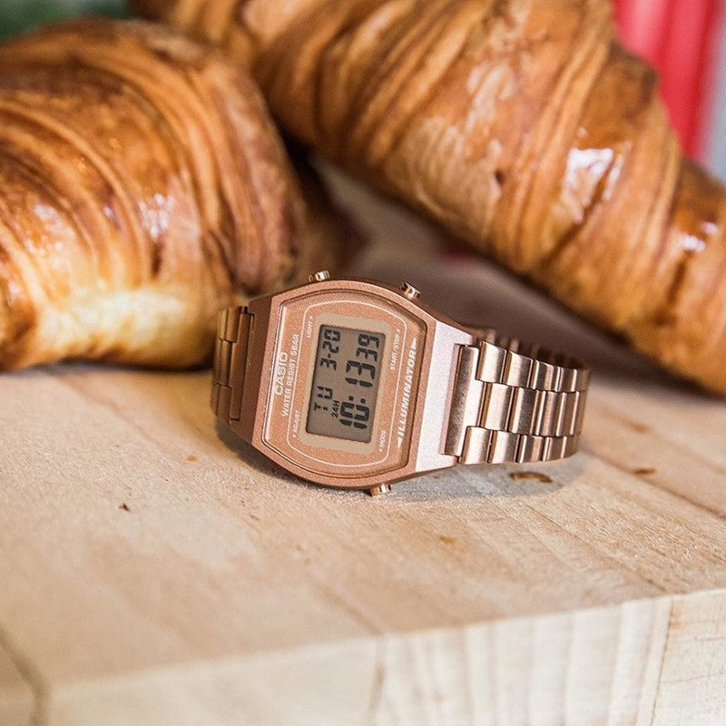 CASIO Waterproof Unisex Mens Rose Gold Digital B640WC-5A