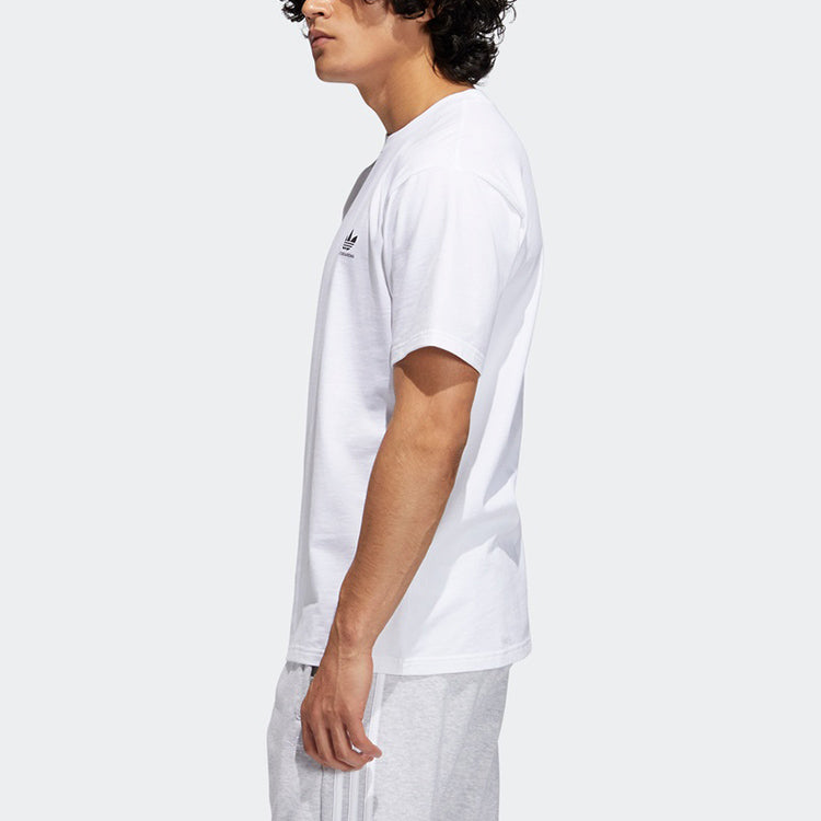 adidas originals Logo Printing Sports Short Sleeve White T-Shirt GL9849