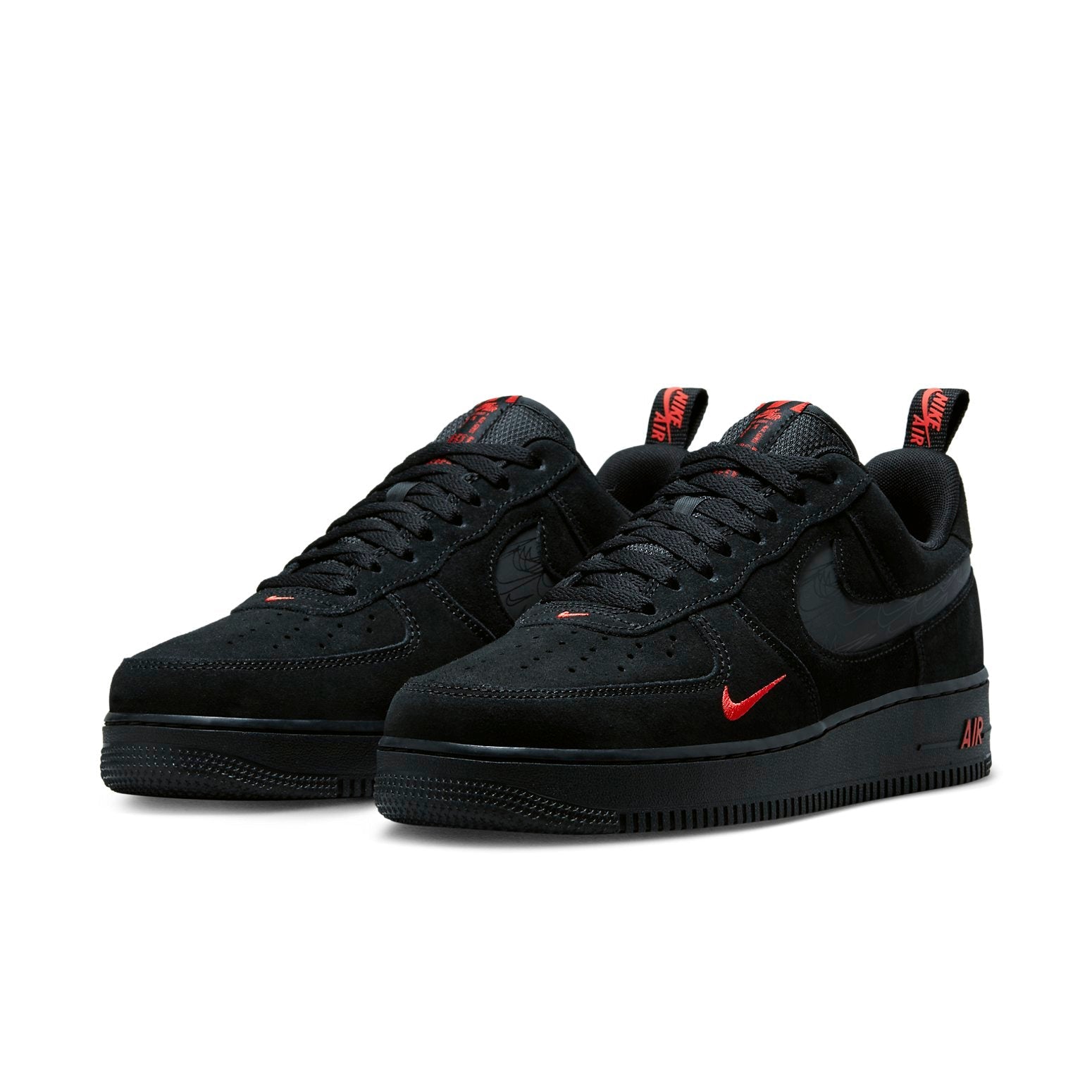 Nike Air Force 1 Low '07 LV8 'Multi-Swoosh Black Crimson' DZ4514-001