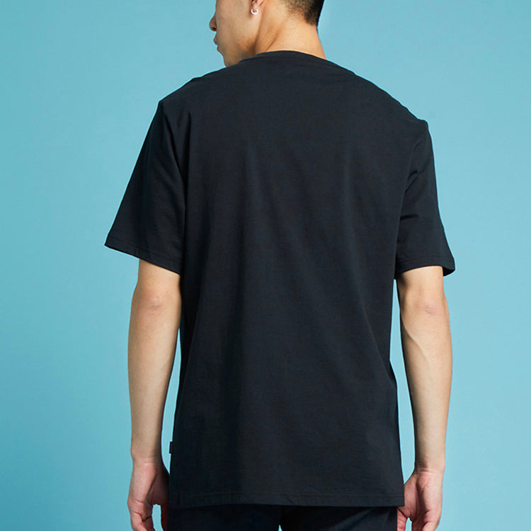 Men's Converse Skeleton Cartoon Printing Knit Round Neck Short Sleeve Black 10022195-A02