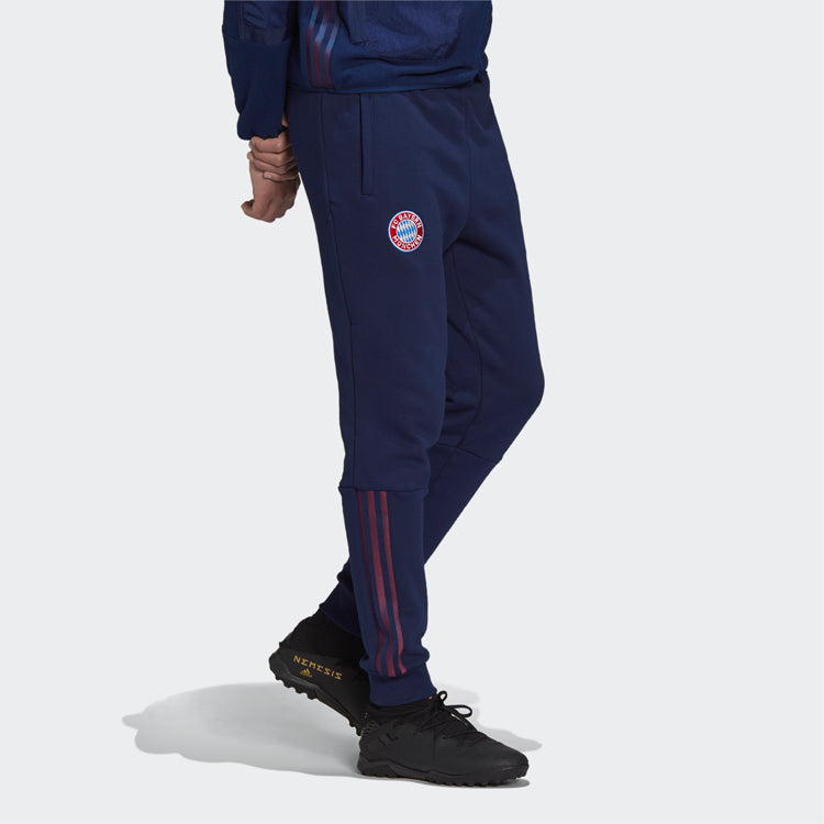 Men's adidas Logo Pattern Loose Sports Pants/Trousers/Joggers Navy Blue GR0701