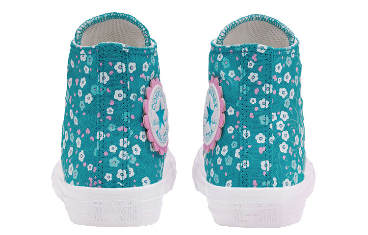 Converse Kids' Chuck Taylor All Star Floral Print Hi Top Sneaker Blue 666876F