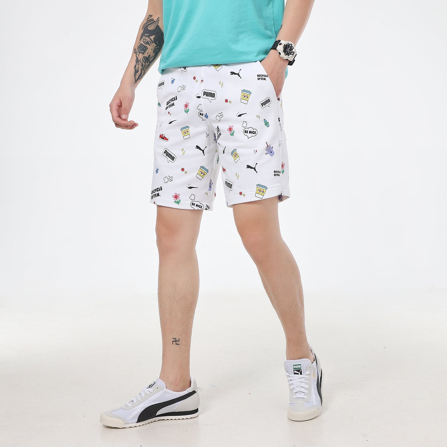 PUMA Awareness Shorts 'White Black' 532036-52