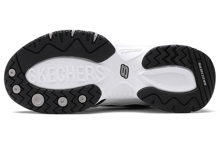 (WMNS) Skechers D'Lites Train Mid-Top Daddy Shoes Black/White 99999111-BKW