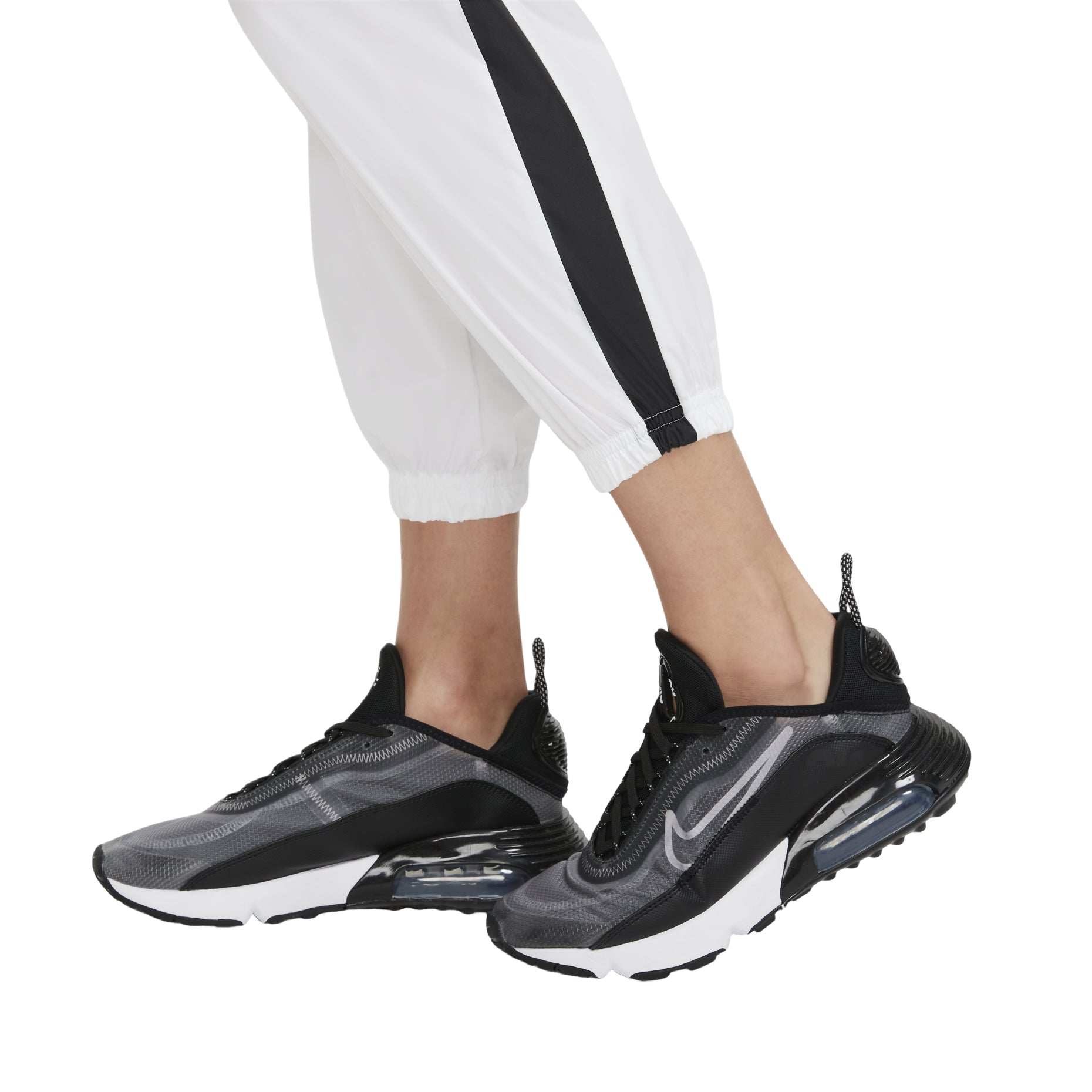 (WMNS) Nike Sportswear Woven Pants  'White Black' CJ7347-100