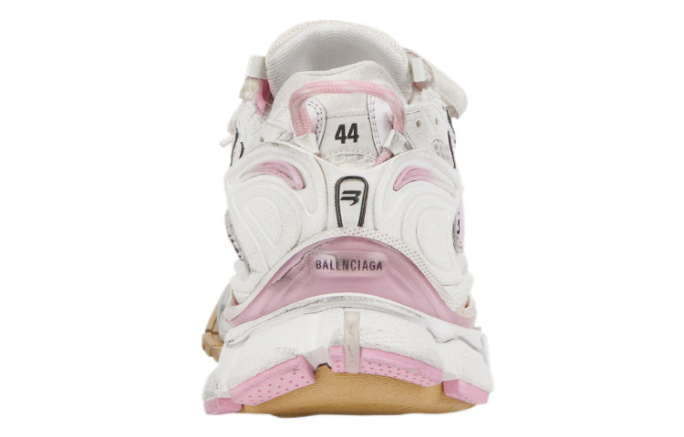 Balenciaga Runner Sneakers 'White Baby Pink Mesh and Nylon' 677403W3RB39059