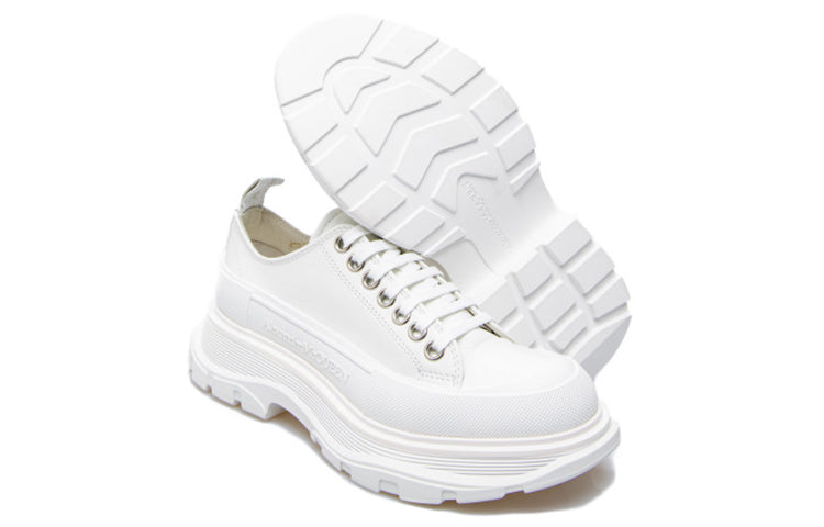 (WMNS) Alexander McQueen Tread Slick Lace Up Low 'White' 633902WHZ629071