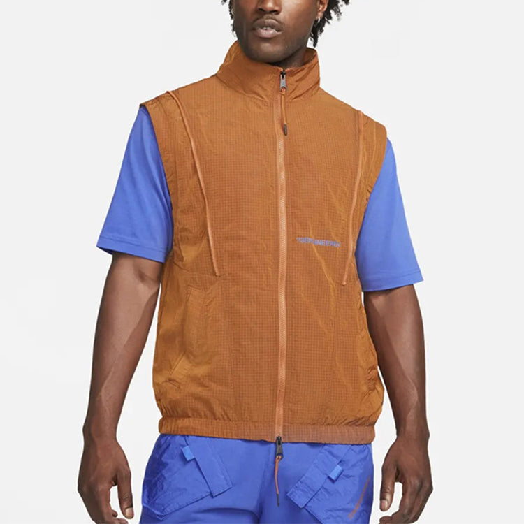 Air Jordan Sports Life Series Removable Long Sleeve Logo Stand Up Collar Jacket Coat Orange DH3289-220