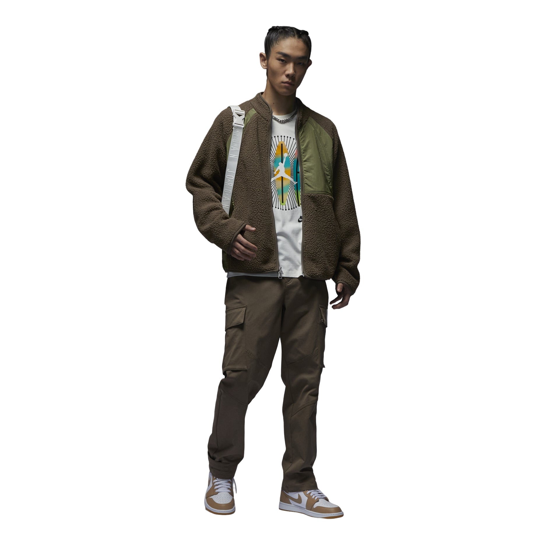 Air Jordan Long Sleeves Fleece Jacket 'Brown' FV8450-274