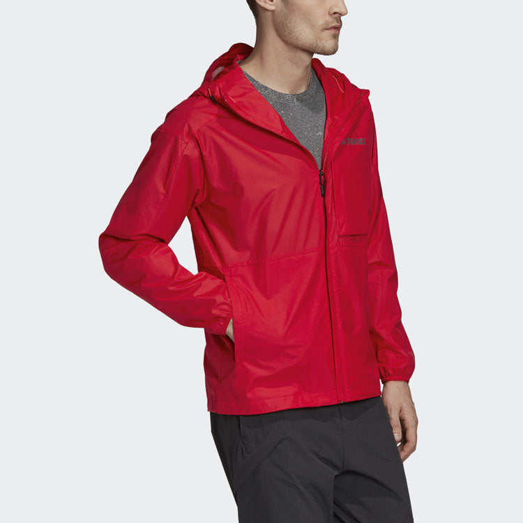 adidas Casual Sports hooded Long Sleeves Jacket Red GE9941