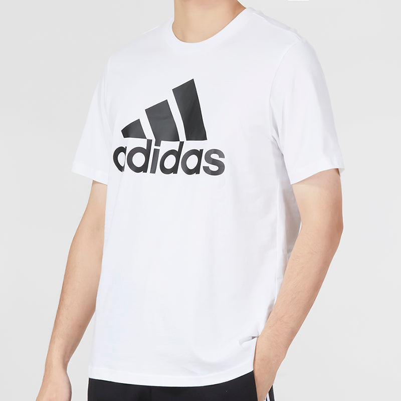 adidas Essentials Single Jersey Big Logo Tee 'White' IC9349