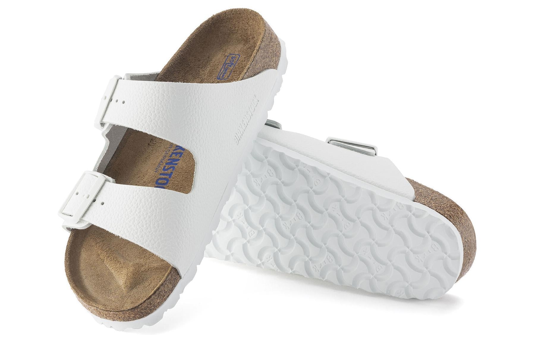Birkenstock Arizona Soft Footbed Leather Sandals 'White' 1024945