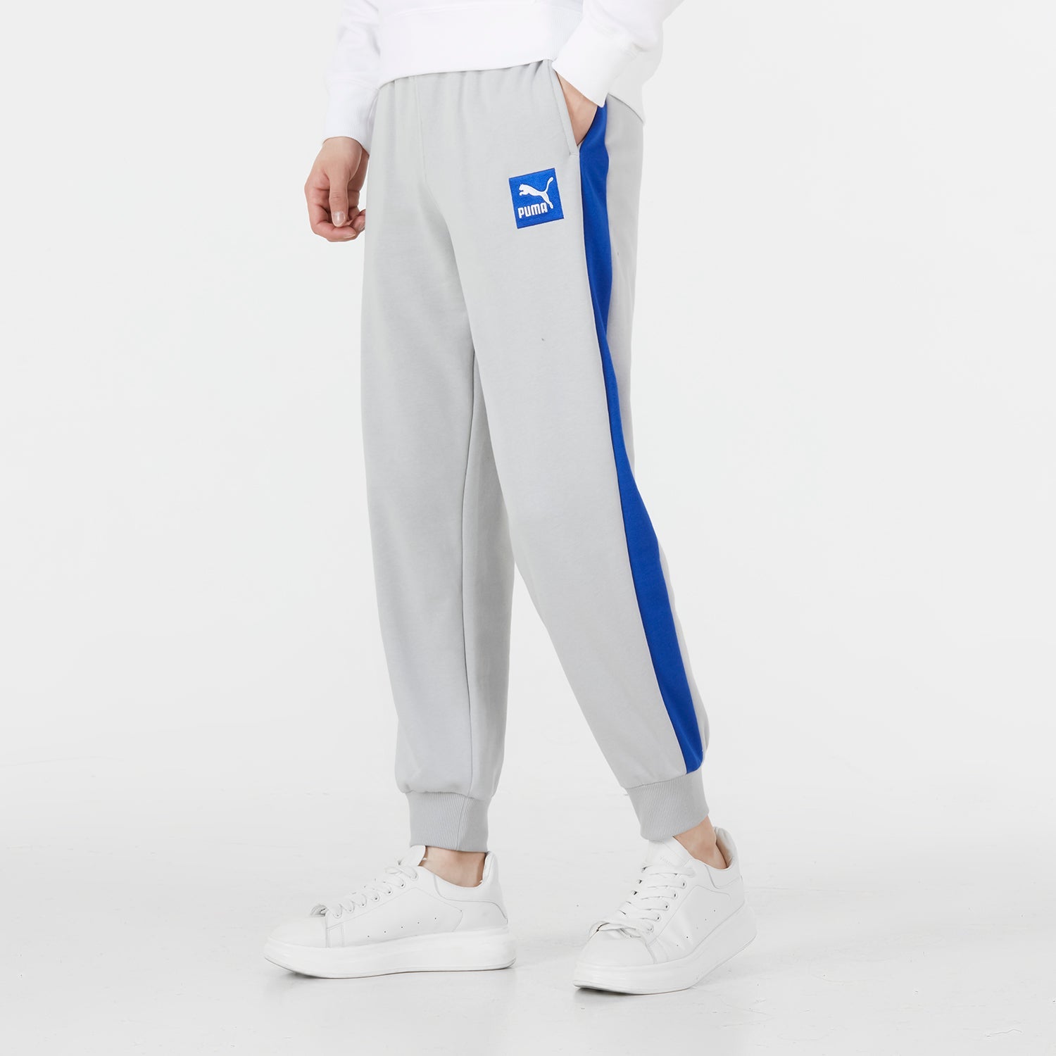 PUMA EMB Blocking Pants 'Grey' 536776-07