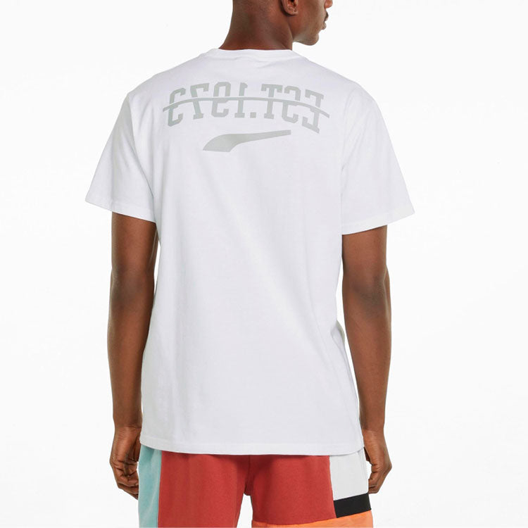 PUMA Crew Neck Short Sleeve T-Shirt 'White' 534227-01