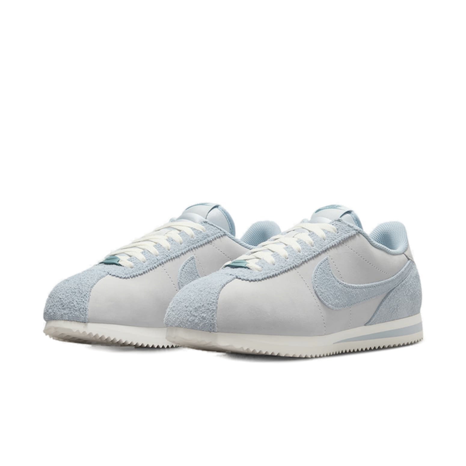 (WMNS) Nike Cortez Premium Leather 'Pure Platinum Armory Blue' HQ1500-043