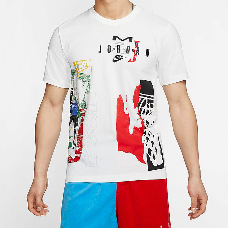 Air Jordan Sport DNA SS20 Printed Short Sleeve TEE Men White CJ6224-100