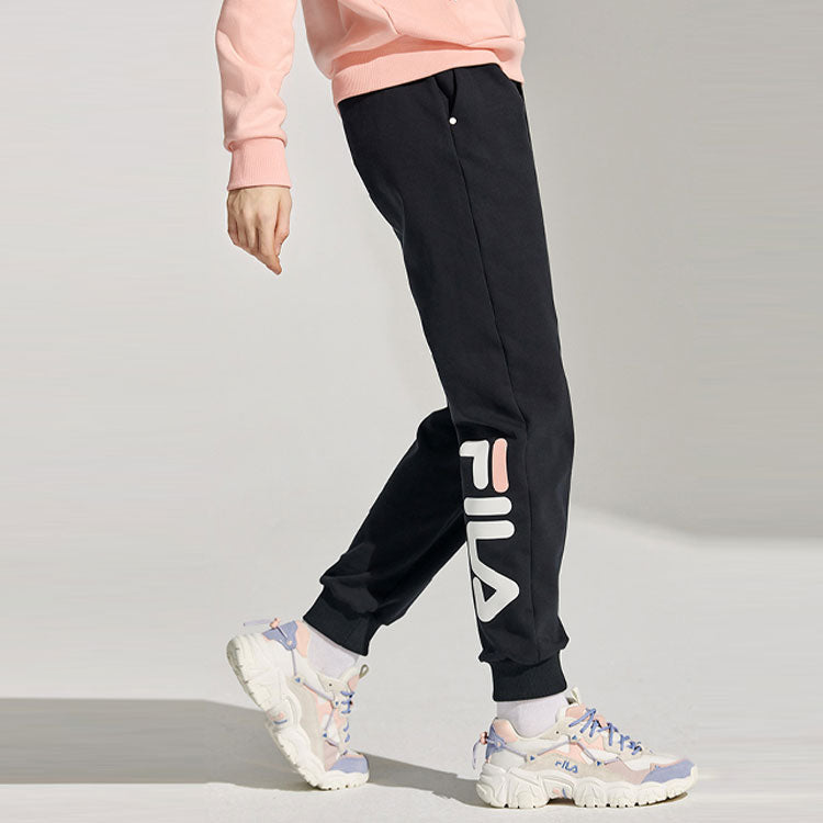 (WMNS) Fila Sports Casual Bundle Feet Pants Black T11W113601F-BK