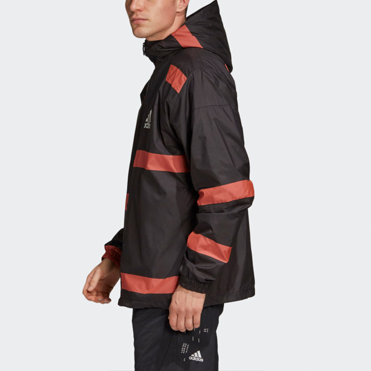 adidas Sports Training Woven Hooded Jacket Black FL3612