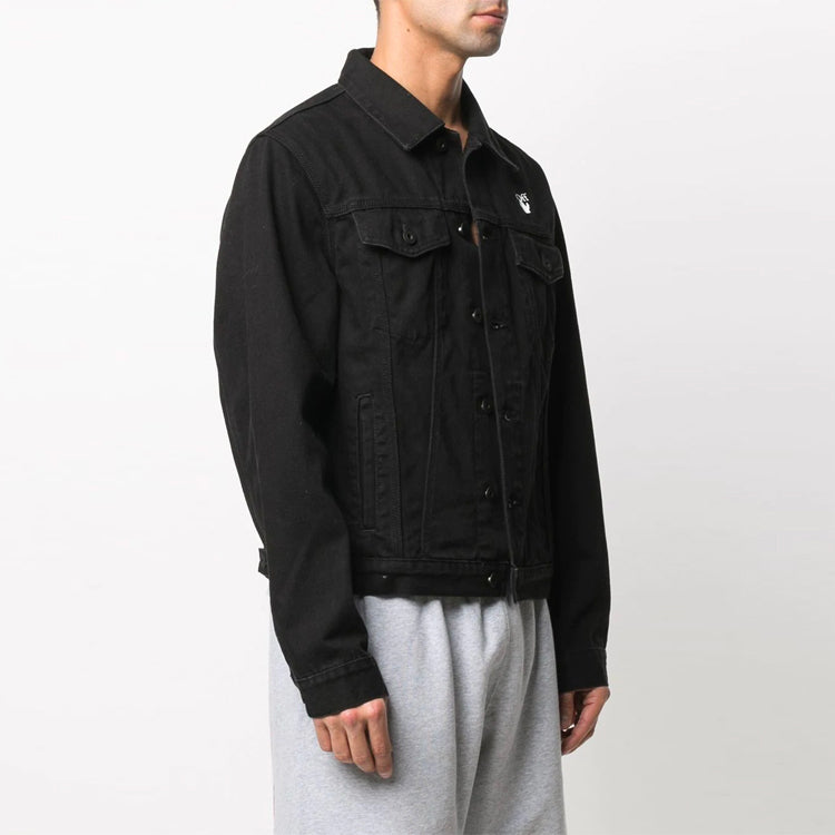 Off-White SS21 Mona Lisa Denim Jacket Black OMYE054R21DEN0011001