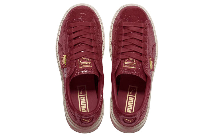 (WMNS) PUMA Platform Trace Exotic Lux 'Wine Red White' 367730-02