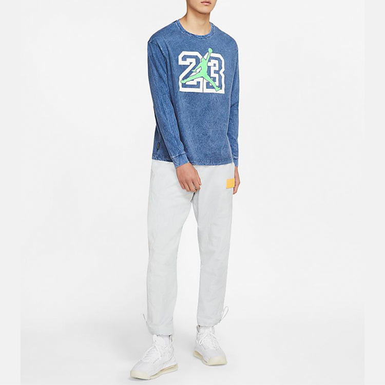 Air Jordan LEGACY AJ13 Long Sleeves Blue CW0794-414