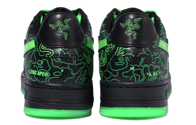 (WMNS) A BATHING APE X Razer Bape Sta 'Black Neon Green' 1I23-291-902-BG