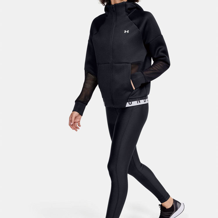 (WMNS) Under Armour MOVE Mesh Inset Hooded Jacket Black 1354360-001