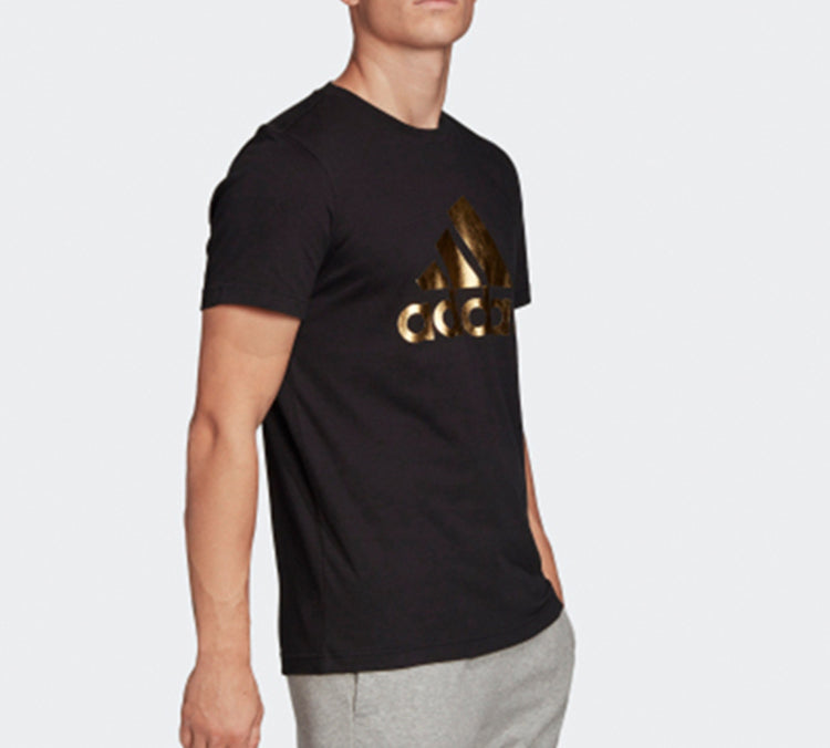 adidas 8-Bit Foil Grfx Printed Short Sleeve TEE Men Black FN1735