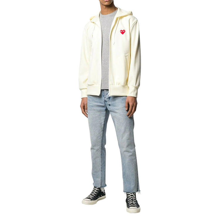 (WMNS) COMME des GARCONS PLAY Zip Hooded Jacket 'Yellow' AZ-T171-051-3