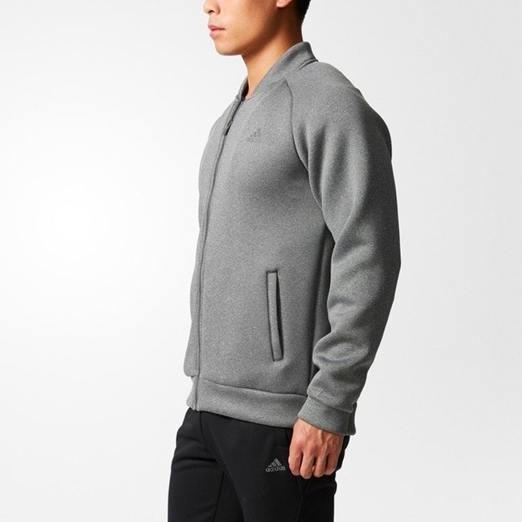 adidas Hybd Bom Jkt Outdoor Solid Color raglan sleeve Sports Jacket Gray BI4244