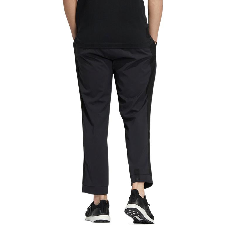 Men's adidas Wj Pnt Solid Color Logo Elastic Woven Sports Pants/Trousers/Joggers Black HE5148
