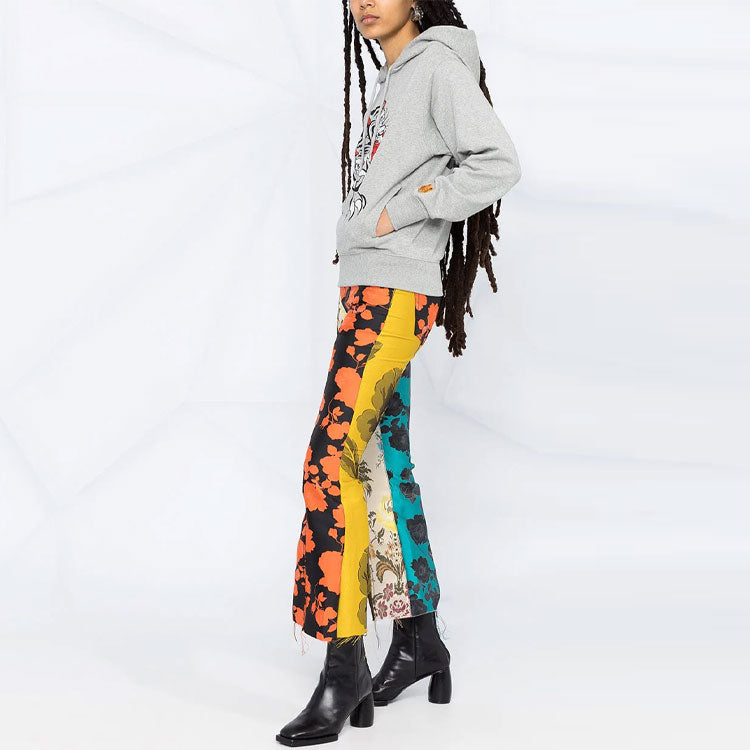 (WMNS) KENZO SS21 Tiger Cartoon Pattern Hoodie Pearl Gray FB52SW8744ML-94