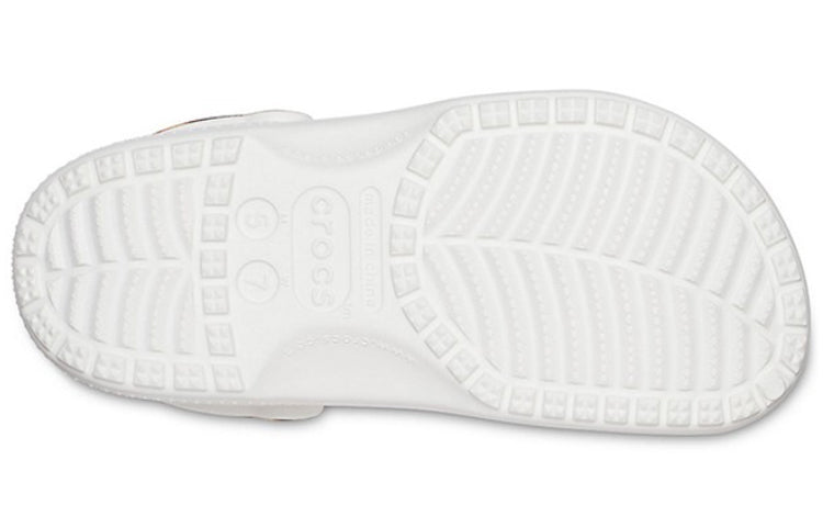Crocs Classic Clog Beach Sandals Leopard print White 206638-1D1