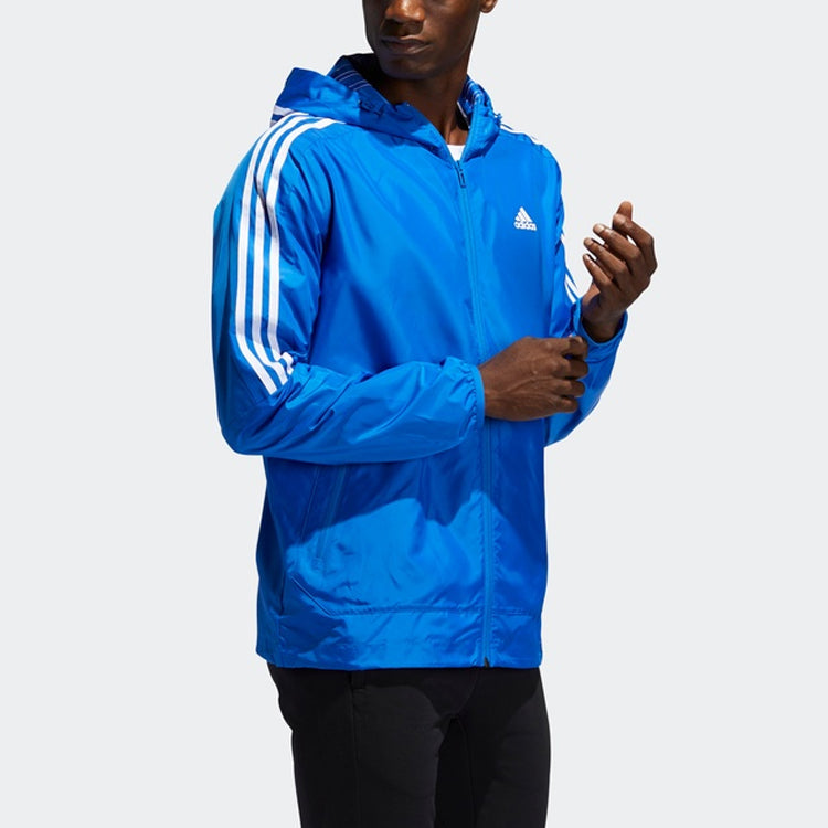Men's adidas Casual Sports Hooded Jacket Blue FT2834