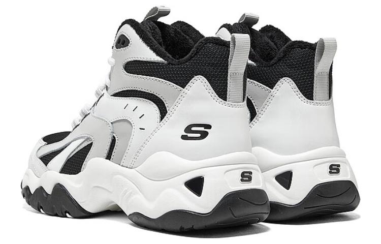(WMNS) Skechers D'Lites Sneaker 'White Grey Black' 168014-WBK